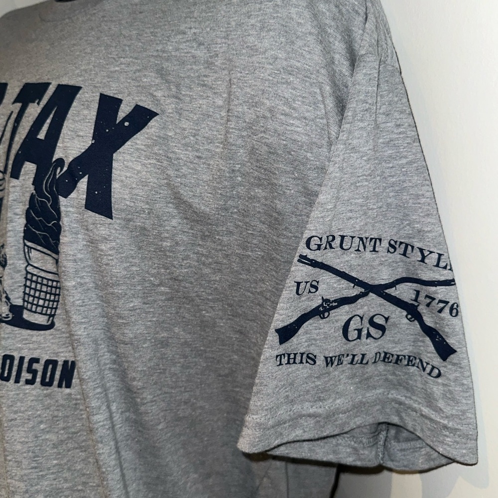 Grunt Style Gray Graphic Men's Dad Shirt - Picture 4 of 5